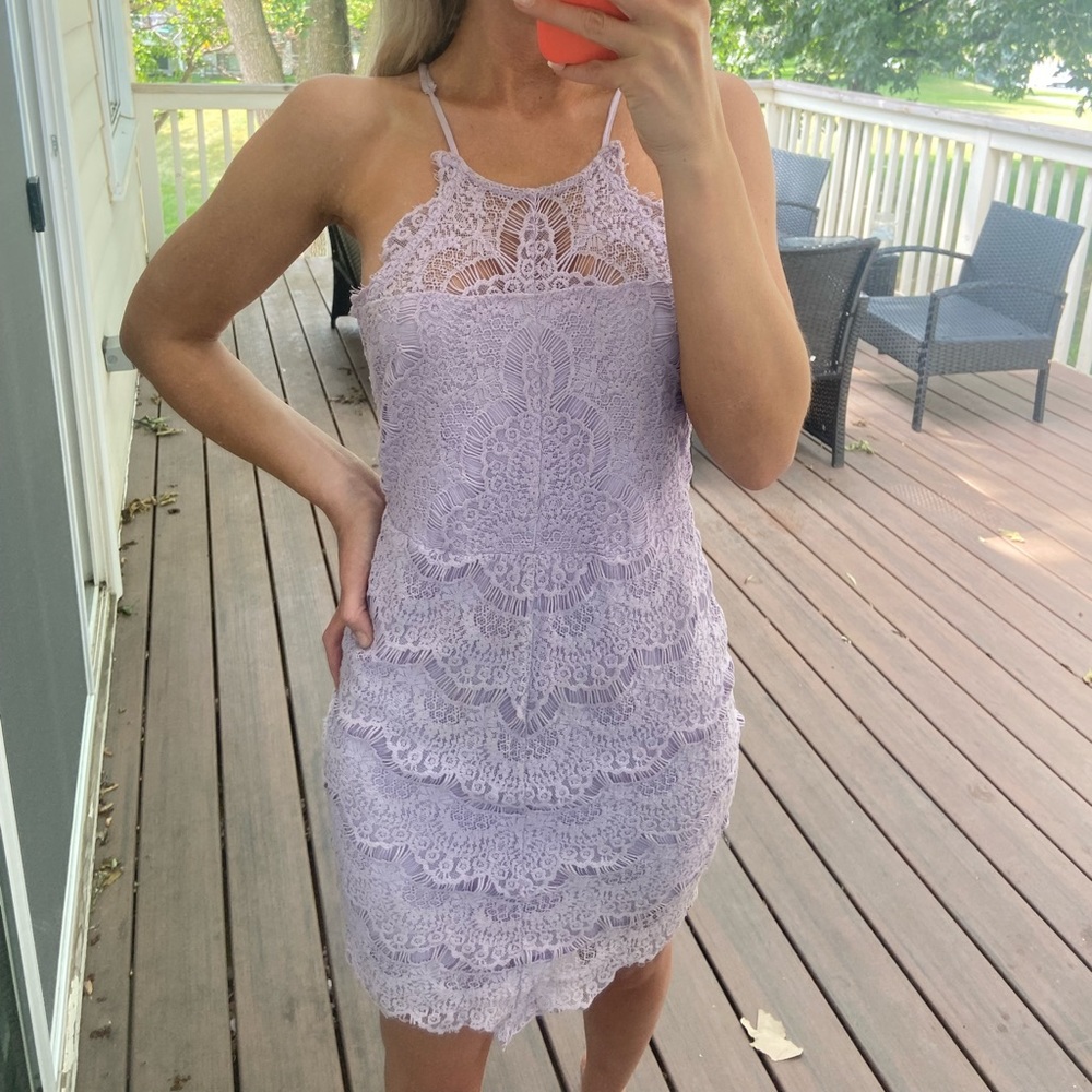 Purple lace free people dress